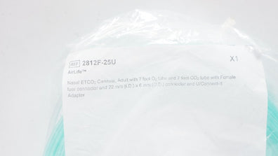 Vyaire 2812F-25U AirLife Nasal ETCO2 Adult Cannula w/7ft. O2&CO2 Tube, Connector